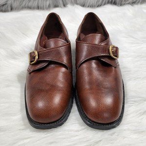 Leather classics by Mason single buckle monk strap loafers men's size 8D